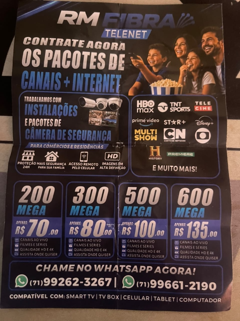 🚀 Oferta Especial RM Fibra: Internet + Canais Ao Vivo a partir de R$ 70,00!